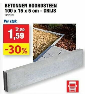 Hubo Betonnen boordsteen grijs aanbieding