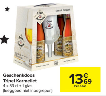 Carrefour Geschenkdoos Tripel Karmeliet aanbieding