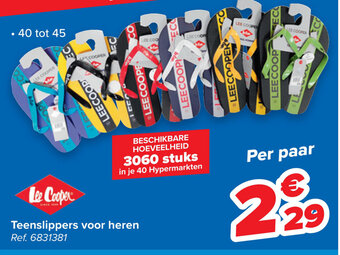 Carrefour Teenslippers voor heren aanbieding