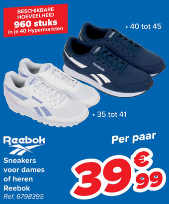 Carrefour Reebok Sneakers voor dames of heren aanbieding