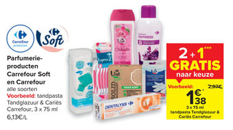 Carrefour Parfumerie producten Carrefour Soft en Carrefour aanbieding
