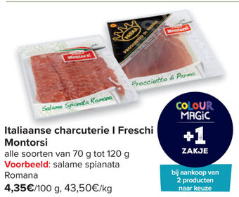Carrefour Italiaanse charcuterie I Freschi Montorsi aanbieding