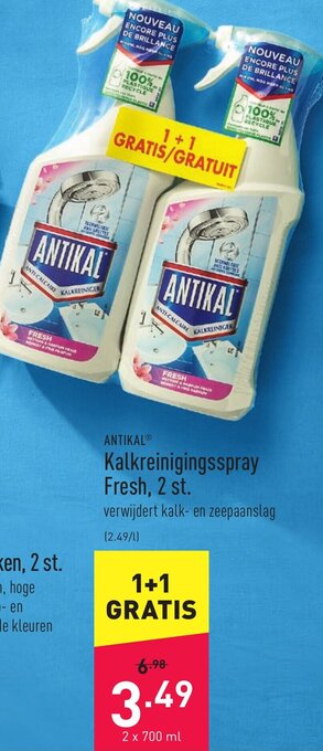 ALDI Antikal kalkreinigingsspray fresh, 2 st. aanbieding