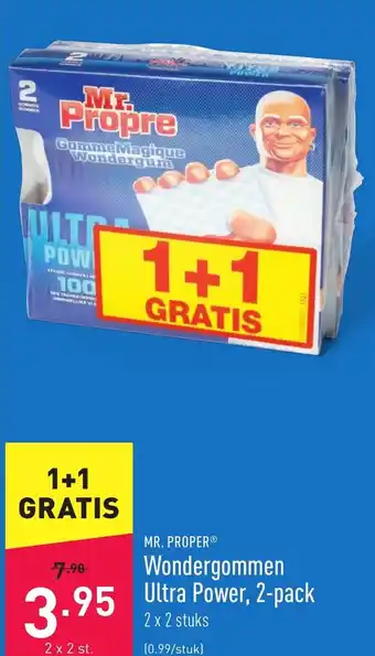 ALDI Mr. proper wondergommen ultra power, 2-pack aanbieding