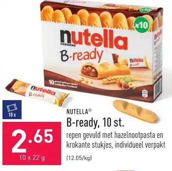 ALDI Nutella b-ready, 10 st. aanbieding