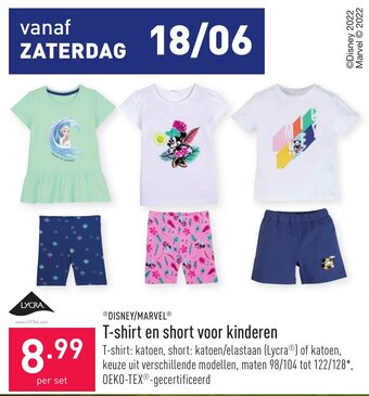ALDI T-shirt en short voor kinderen aanbieding