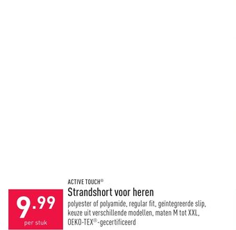 ALDI Strandshort voor heren aanbieding