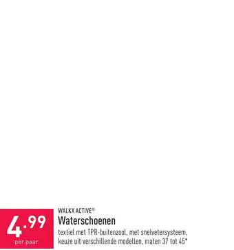 ALDI Walkx active waterschoenen aanbieding