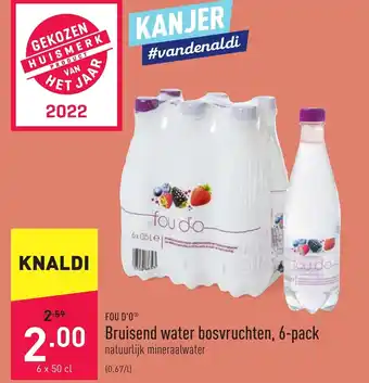 ALDI Bruisend water bosvruchten, 6-pack aanbieding