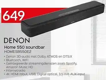 Denon home 550 soundbar homesb550e2