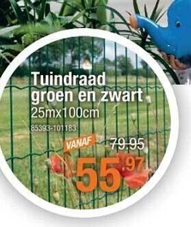 Cevo Tuindraad Groen En Zwart aanbieding