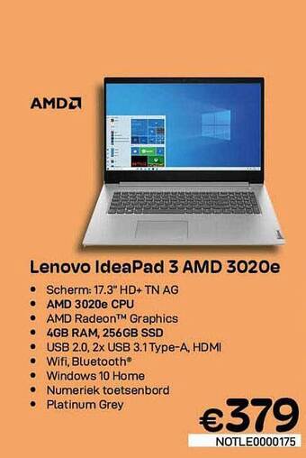 CompuDeals Lenovo Ideapad 3 Amd 3020e aanbieding