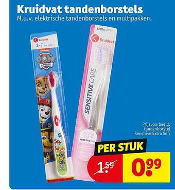 Kruidvat Kruidvat Tandenborstels aanbieding