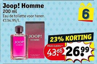 Kruidvat Joop! Homme aanbieding