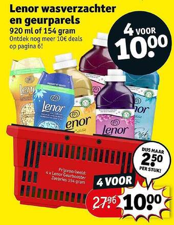 Kruidvat Lenor Wasverzachter En Geurparels aanbieding