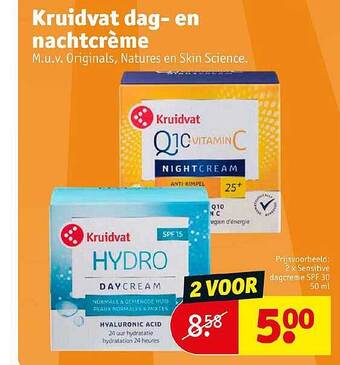 Kruidvat Kruidvat Dag En Nachtcrème aanbieding