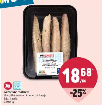 Delhaize Gerookte makreel aanbieding