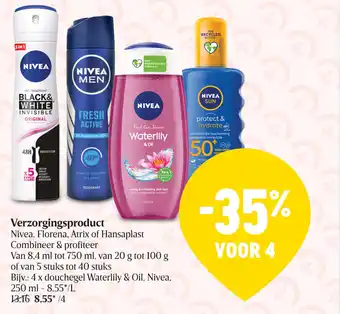 Delhaize Verzorgingsproduct Nivea Florina Atrix of Hansaplast Combineer & profiteer Van 8.4ml tot 750ml van 20g tot 100g aanbieding