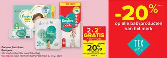 Carrefour Gamma Premium Pampers aanbieding