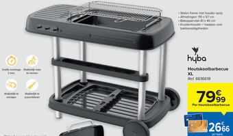 Carrefour Hyba Houtskoolbarbecue XL aanbieding
