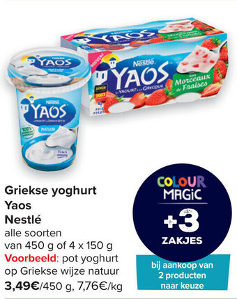 Carrefour Griekse yoghurt Yaos Nestle aanbieding