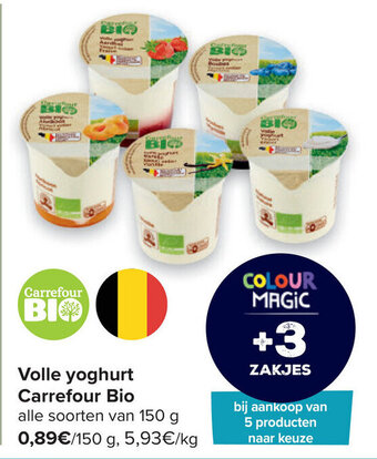 Carrefour Volle yoghurt Carrefour Bio aanbieding