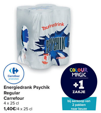 Carrefour Energiedrank Psychik Regular Carrefour aanbieding