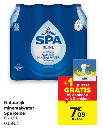 Carrefour Natuurlijk mineraalwater Spa Reine aanbieding