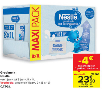 Carrefour Groeimelk Nestle aanbieding