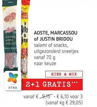 Spar Aoste, Marcassou Of Justin Bridou aanbieding