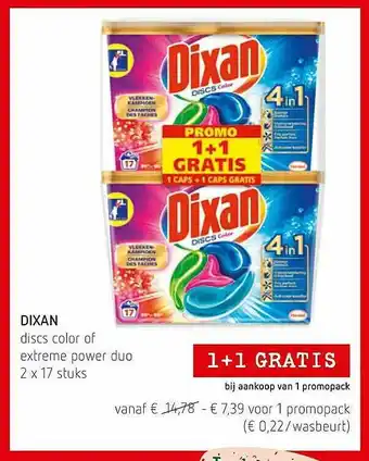 Dixan Discs Color Of Extreme Power Duo 1+1 Gratis