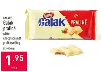 ALDI Galak praliné 150g aanbieding
