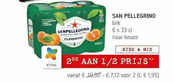 Spar Colruyt San Pellegrino Blik aanbieding