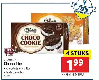 Lidl Gelatelli Ijs Cookies aanbieding