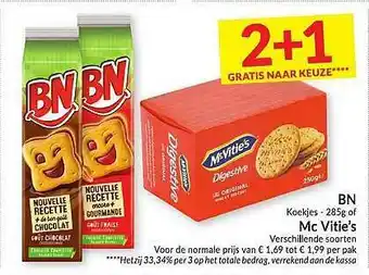 Intermarché Bn Koekjes Of Mc Vitie's aanbieding