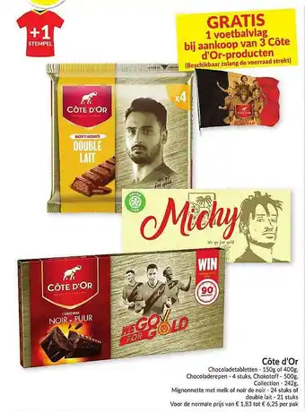 Intermarché Cote D'or Chocoladetabletten, Chocoladerepen, Mignonnette Met Melk Of Noir De Noir, aanbieding