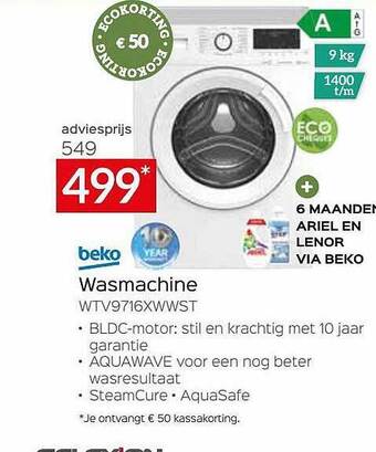 Selexion Beko Wasmachine aanbieding