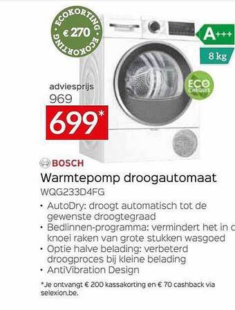 Bosch Warmtepomp Droogautomaat