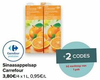 Carrefour Sinaasappelsap carrefour aanbieding