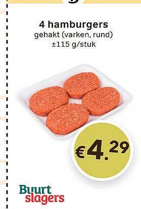 Bon Ap 4 Hamburgers aanbieding