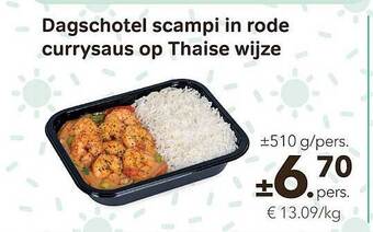 Bon Ap Dagschotel Scampi In Rode Currysaus Op Thaise Wijze aanbieding
