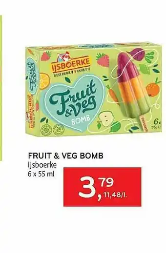 Alvo Fruit & Veg Bomb Ijsboerke 6x55ml aanbieding