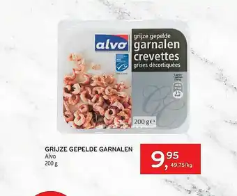 Alvo Grijze Gepelde Garnalen Alvo 200g aanbieding