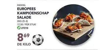 Bidfood Hamal Europees Kampioenschap Salade aanbieding