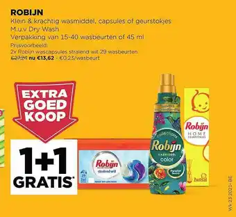 Robijn Klein & Krachtig Wasmiddel, Capsules Of Geurstokjes 1+1 Gratis
