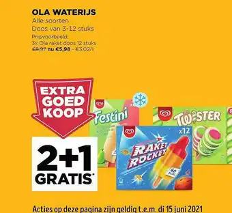 Ola Waterijs 2+1 Gratis
