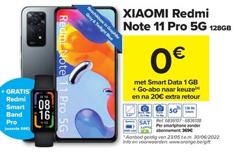 Carrefour Xiaomi Redmi Note 11 Pro 5G aanbieding
