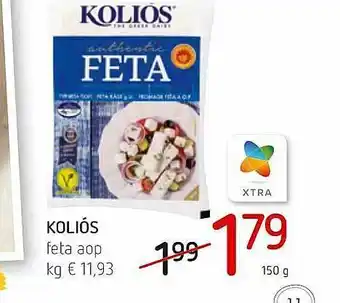 Spar Colruyt Koliós Feta Aop 150g aanbieding