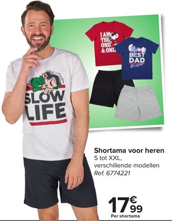 Carrefour Shortama voor heren aanbieding