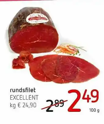 Spar Colruyt Rundsfilet Excellent 100g aanbieding